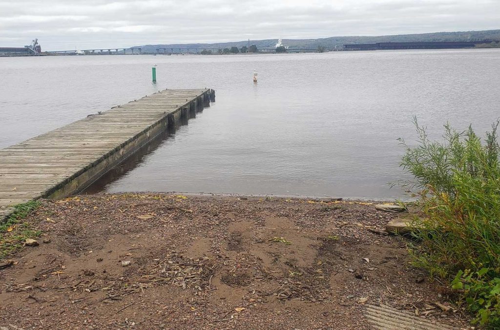 higher water levels at boat launch