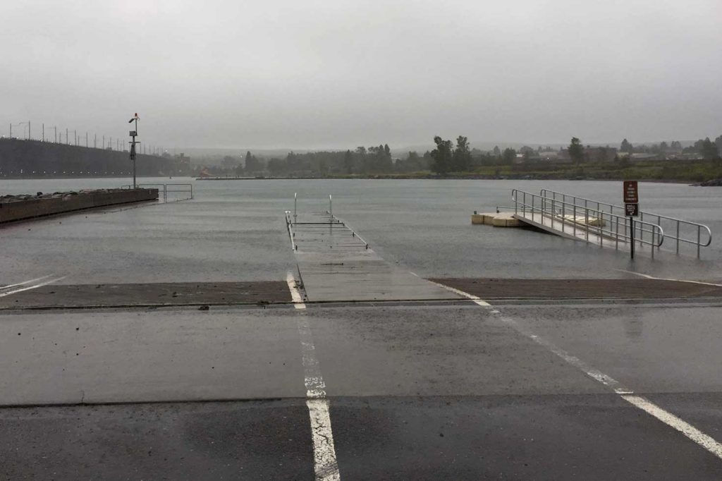 high water levels at boat launch