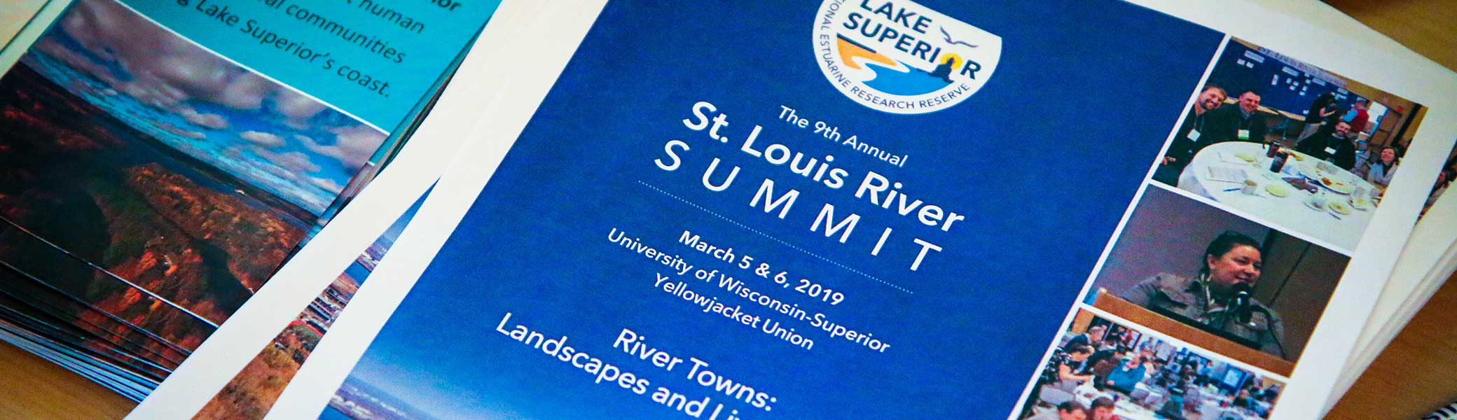 The cover of the 2019 St. Louis River Summit handout